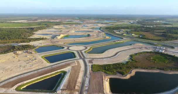 Nová Příměstská Rozvojová Oblast Připravená Výstavbě Připravených Pozemcích Předměstí Floridy — Stock video