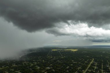 Florida 'ya tropik sağanak yağış yağıyor. Yazın sağanak yağmur.