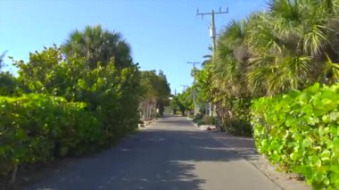 Florida 'daki Casey Key manzaralı yolda sürüyorum.
