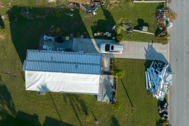 Florida 'daki taşınabilir evler, Ian Kasırgası tarafından yerle bir edildi. Doğal afetin sonuçları..