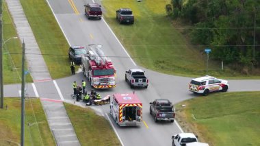ABD caddesinde yaralanan bisikletlinin çarptığı trafik kazası.