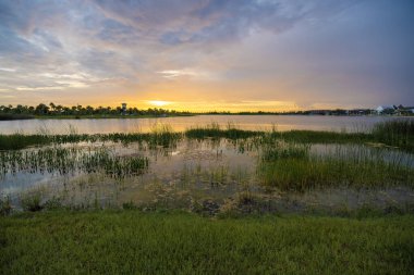 Kuzey Limanı, Florida 'daki Wellen Parkı' nda gün batımı.