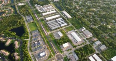 İnşaat, ticari lojistik merkezinde çalışıyor. Amerika 'da dağıtım altyapısının geliştirilmesi