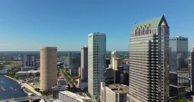 Şehir merkezindeki Tampa 'nın kıyı şeridi manzarası