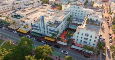 Florida 'nın Miami Beach turistik bölgesinde Popüler Okyanus Yolu