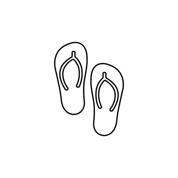 Flip Flops Icono Vector Ilustración Logo Diseño — Archivo Imágenes Vectoriales