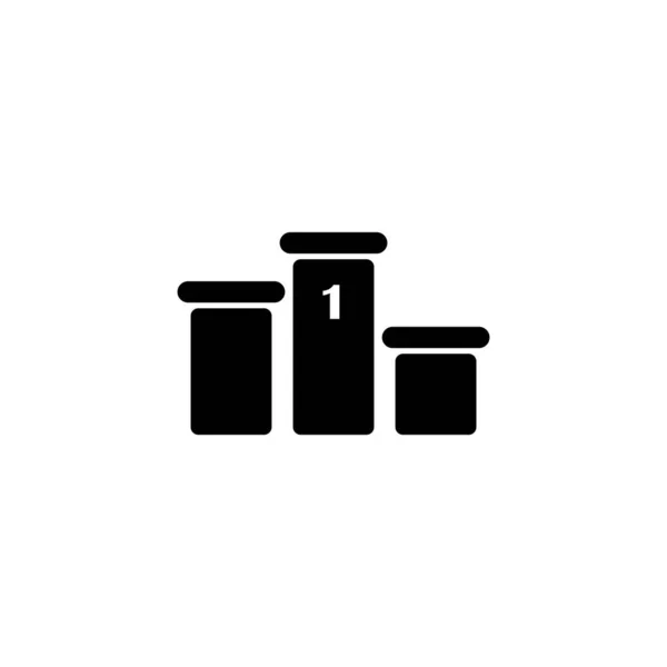 Icono Pedestal Vector Ilustración Logo Diseño — Vector de stock