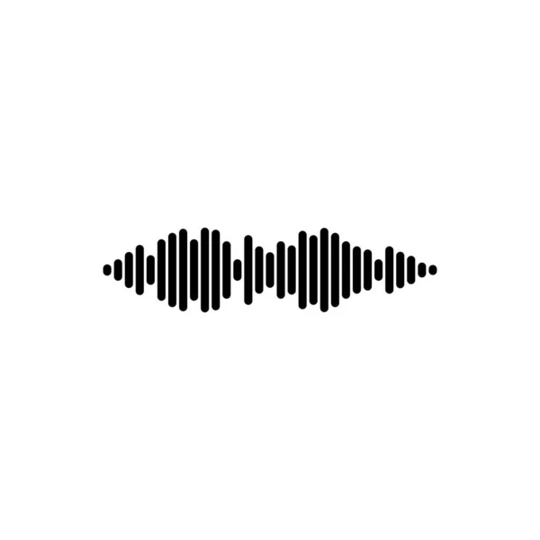 Σχεδιασμός Λογότυπου Εικονογράφησης Διανύσματος Εικονιδίου Ηχητικού Κύματος — Διανυσματικό Αρχείο