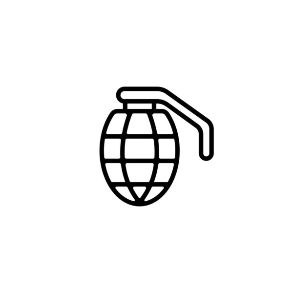 Σχεδίαση Λογότυπου Εκτροπής Διανύσματος Εικονιδίου Χειροβομβίδας — Διανυσματικό Αρχείο