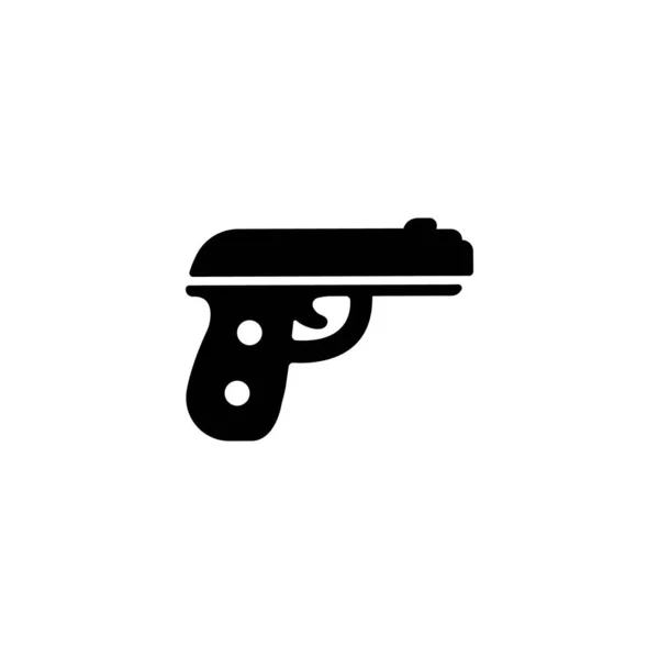Icône Pistolet Vecteur Illustration Logo Design — Image vectorielle