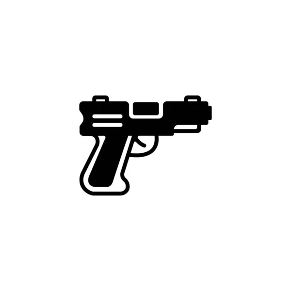 Pistola Icono Vector Ilustración Logo Diseño — Vector de stock