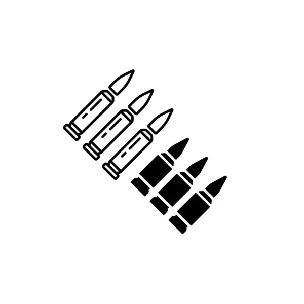 Icono Bala Vcetor Ilustración Logo Diseño — Vector de stock