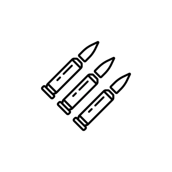 Ícone Bala Vcetor Ilustração Logotipo Design —  Vetores de Stock