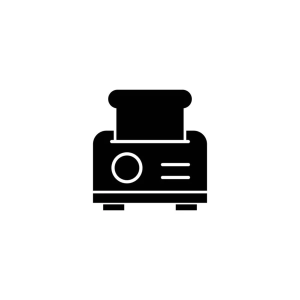 Tost Makinesi Simgesi Vektör Illüstrasyon Logosu Tasarımı — Stok Vektör