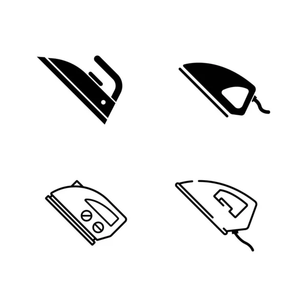 Icono Planchado Vector Ilustración Logo Diseño — Vector de stock