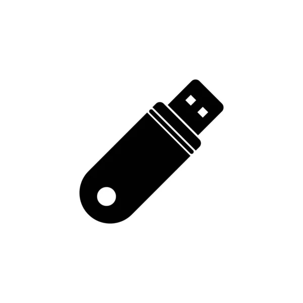 Usb Simgesi Vektör Illüstrasyon Logo Tasarımı — Stok Vektör