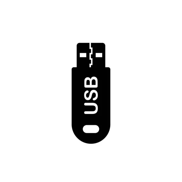 Ikona Usb Wektor Ilustracja Projekt Logo — Wektor stockowy