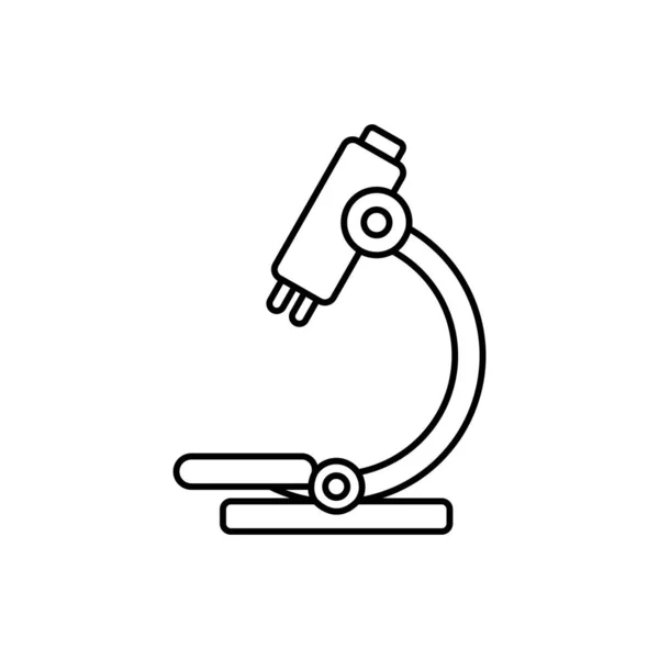 Microscopio Icona Vettoriale Illustrazione Logo Design — Vettoriale Stock