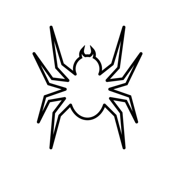 Pająk Ikona Wektor Ilustracja Logo Projekt — Wektor stockowy
