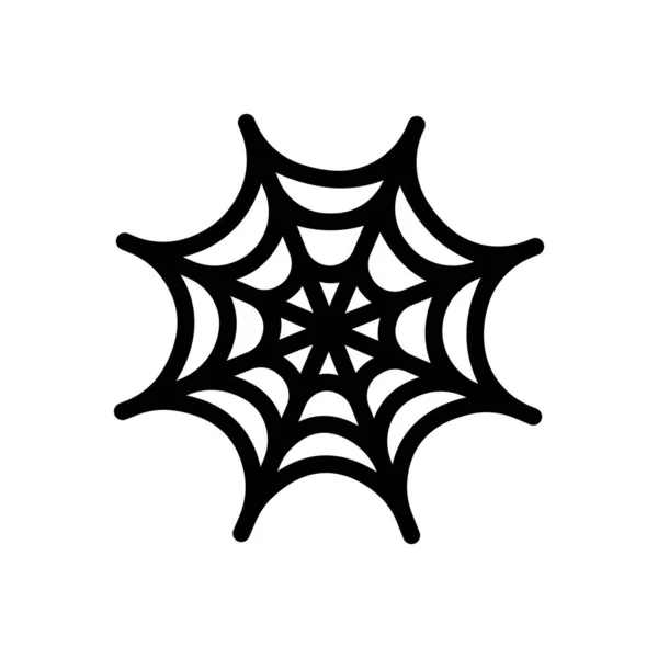 Örümcek Ağı Simgesi Vektör Illüstrasyon Logosu Tasarımı — Stok Vektör