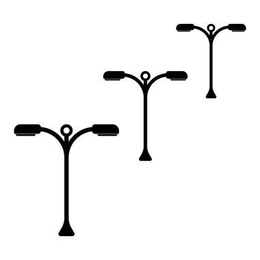 sokak lambası simgesi vektör illüstrasyon logosu tasarımı