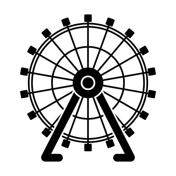 Ferris Wheel Icon Vector Illustration Logo Design — 图库矢量图片