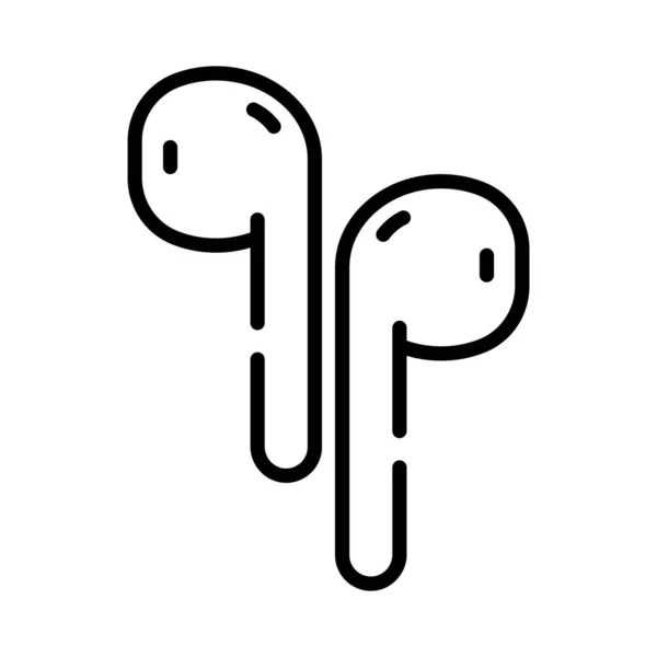 Ακουστικά Εικονίδιο Διάνυσμα Εικονογράφηση Λογότυπο Σχεδιασμό — Διανυσματικό Αρχείο