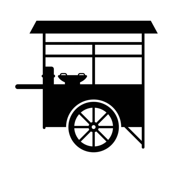 Sepet Simgesi Vektör Illüstrasyon Logo Tasarımı — Stok Vektör