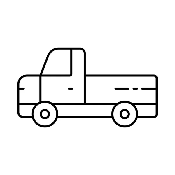 Pickup Lastbil Ikon Vektor Illustration Logo Design – Stock-vektor