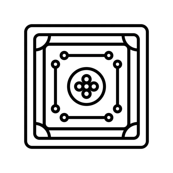 Carrom Tisch Ikone Vektor Illustration Logo Design — Stockvektor