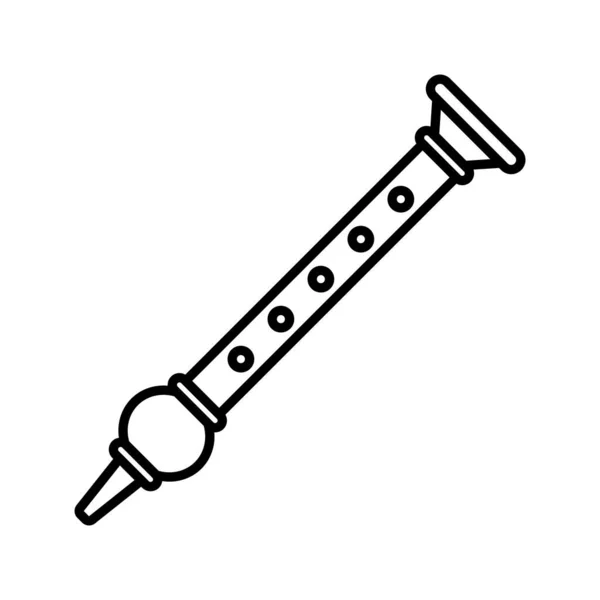 Flûte Icône Vectoriel Illustration Logo Design — Image vectorielle