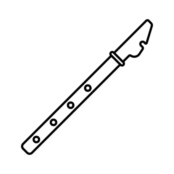 Flauta Icono Vector Ilustración Logo Diseño — Archivo Imágenes Vectoriales