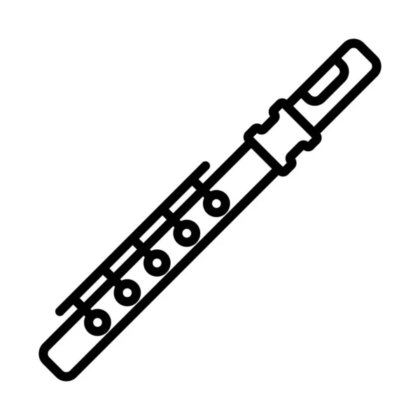 Flûte Icône Vectoriel Illustration Logo Design — Image vectorielle
