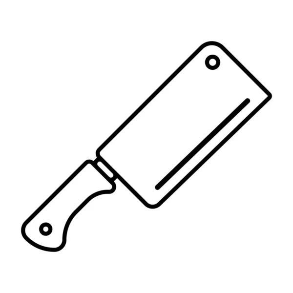Kasap Bıçağı Simgesi Vektör Illüstrasyon Logosu Tasarımı — Stok Vektör