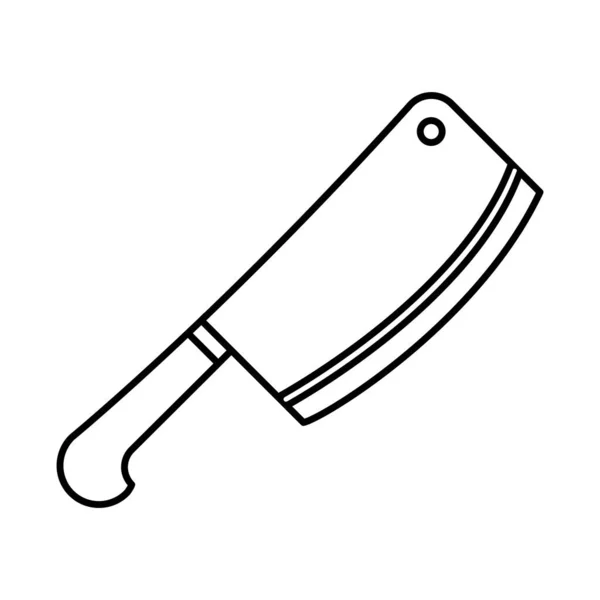 Cuchillo Carnicero Icono Vector Ilustración Logo Diseño — Vector de stock