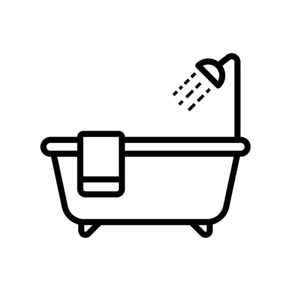 Bathtub Icon Vector Illustration Logo Design — Stock Vector