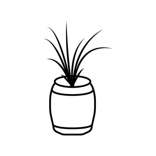 Fleur Vase Icône Vectoriel Illustration Logo Design — Image vectorielle