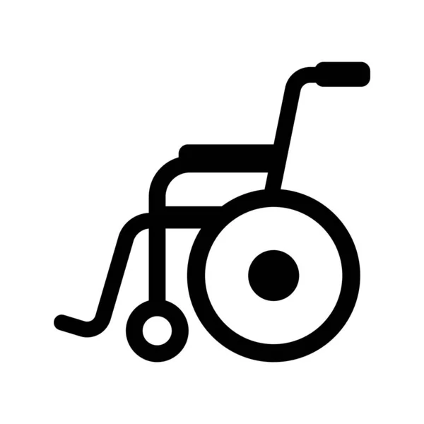 Tekerlekli Sandalye Ikonu Vektör Çizim Logosu Tasarımı — Stok Vektör