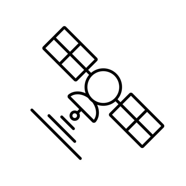 Satelliet Pictogram Vector Illustratie Logo Ontwerp — Stockvector