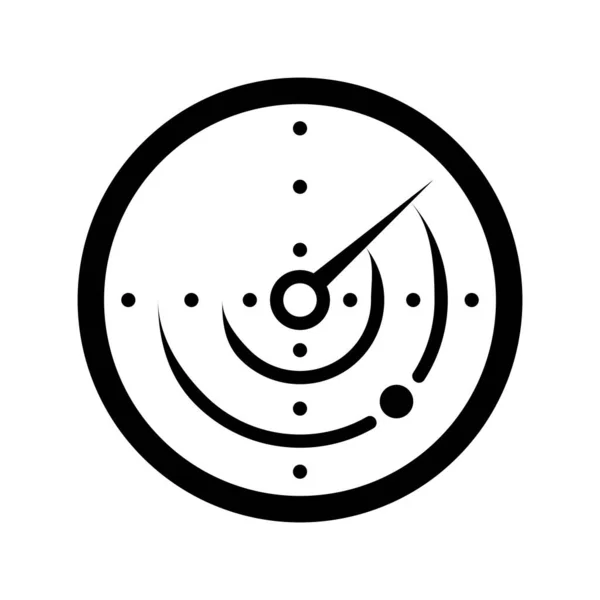 Radarsymbol Vektor Illustration Logo Design — Stockvektor