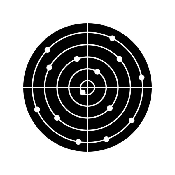 Radar Icona Vettoriale Illustrazione Logo Design — Vettoriale Stock