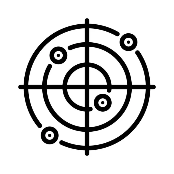 Radarsymbol Vektor Illustration Logo Design — Stockvektor