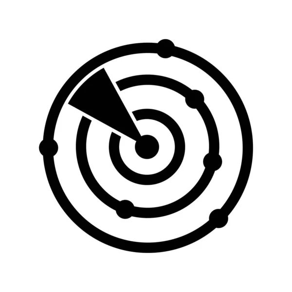 Radar Icona Vettoriale Illustrazione Logo Design — Vettoriale Stock