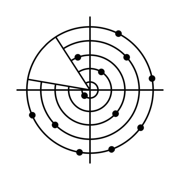 Radar Ikon Vektor Illustration Logotyp Design — Stock vektor