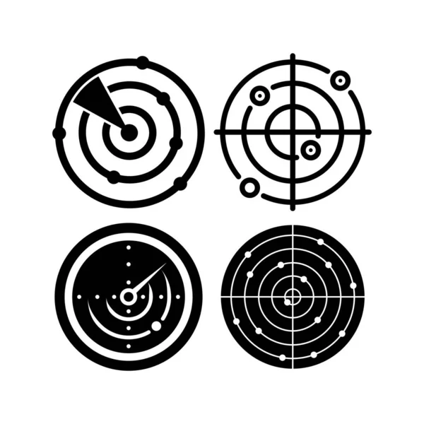 Радар Значок Векторна Ілюстрація Дизайн Логотипу — стоковий вектор