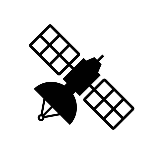 Satelliten Symbol Vektor Illustration Logo Design lizenzfreie Stockvektoren