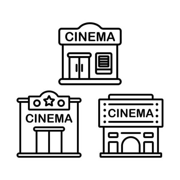Cinema Ícone Vetor Ilustração Logotipo Design —  Vetores de Stock