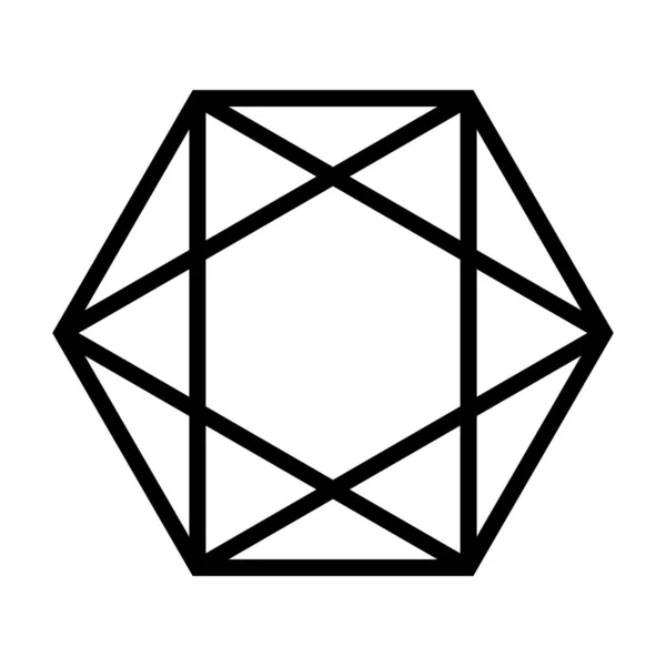 다이아몬드 아이콘 일러스트 디자인 — 스톡 벡터
