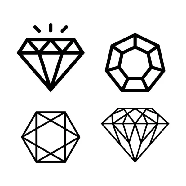 Diamond Icon Vector Illustration Logo Design — Stock Vector