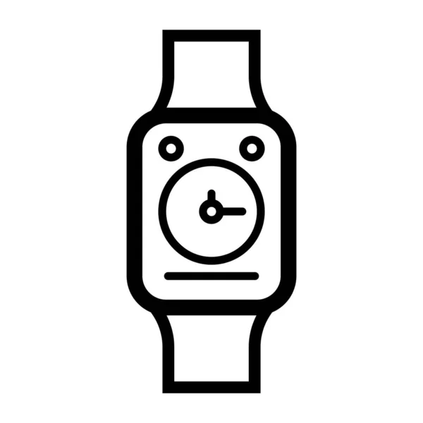 Яблучний Годинник Значок Векторна Ілюстрація Дизайн Логотипу — стоковий вектор